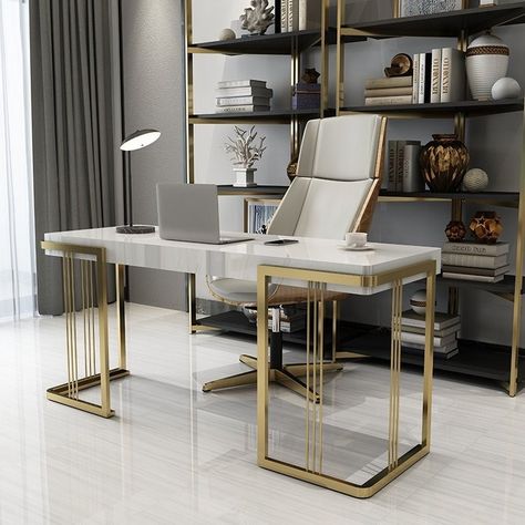 Office Table Design, Modern Office Desk, Home Office Furniture Desk, Office Furniture Design, Luxury Office, Desk And Chair Set, Office Furniture Desk, Modern Desk, Office Table