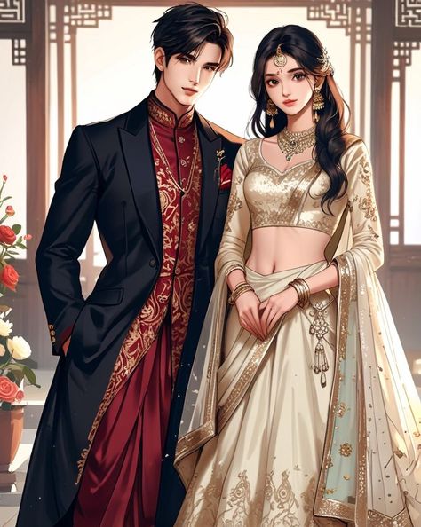 Traditional Couple Aesthetic, Couple Illustration Wedding, Modern Anime, Cover Novel, Sweet Couples, Couple Moments, Love Animation, Animation Wallpaper, Illustration Wedding