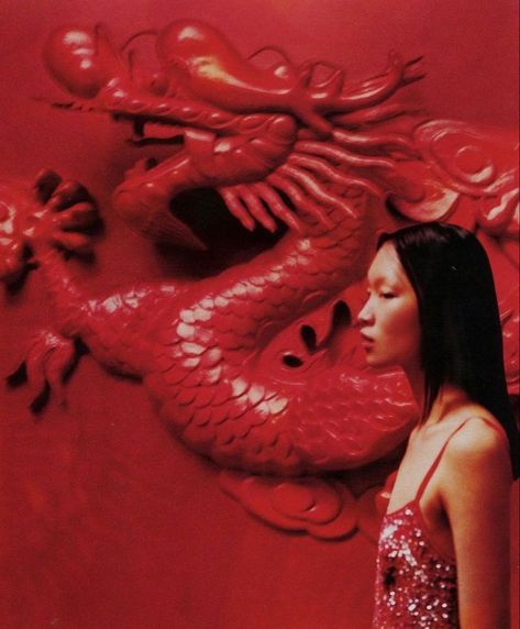 Lady Shiva, Aesthetic Asian, Vivienne Tam, Red Wall, Aesthetic Red, Asian Culture, Red Dragon, A Dragon, Red Aesthetic