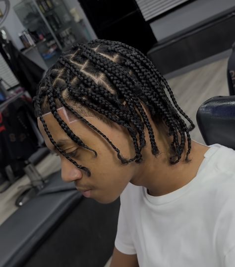 Plait Braids Men, Triangle Braids Men, Plat Braids, Male Twist Hairstyles, Triangle Braids Hairstyles, Mens Hairstyles Braids, Plat Hairstyles, Small Box Braids Men, Medium Plaits Box Braids Men