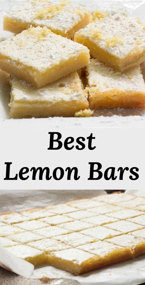 Lemon Bars 9x13 Pan, Lemons Bars, Lemon Topping, Cookie Homemade, The Best Lemon Bars, Best Lemon Bars, Homemade Shortbread, Lemon Bars Easy, Lemon Dessert