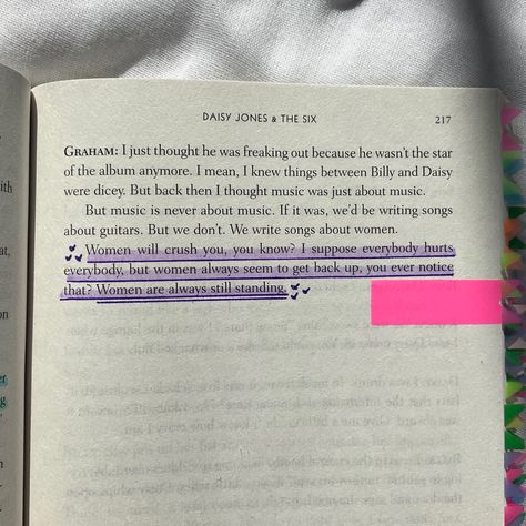 Daisy Jones And The Six Annotations, Daisy Jones And The Six, Book Annotations, Daisy Jones, Book Annotation, Favorite Book Quotes, Book People, Literary Quotes, Pretty Words