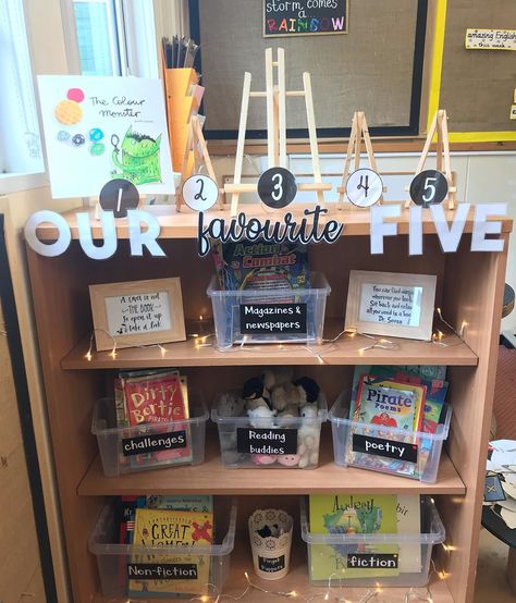 Mrs W’s Instagram photo: “My little book area is coming together nicely. Thank you @new_headteacher_  for the wonderful favourite five idea. The idea is the children…” You Choose Book Eyfs Activities, Year 2 Reading Area, Reading Corner Year 1, Year 1 Book Corner Ideas, Year 2 Book Corner Ideas, Ks1 Book Corner Ideas, Primary School Reading Corner, Book Corner Classroom Ks2, Year 3 Reading Corner