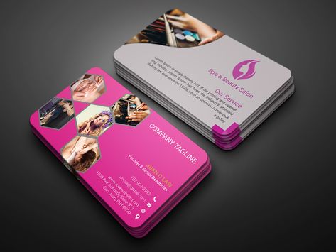 Spa & Beauty Salon Business card on Behance Cosmetology Business Cards, Business Cards Ideas, Beauty Salon Marketing, Complimentary Card, Spa Business Cards, Makeup Business Cards, Salon Business Card, Hair Salon Business, Beauty Salon Business Cards