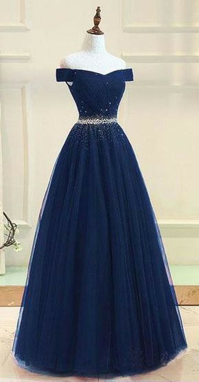 Prom Dresses 8th Grade, Blue Tulle Prom Dress, 8th Grade Dance, School Dance Dresses, Navy Blue Prom Dresses, Trendy Prom Dresses, Gaun Fashion, 파티 드레스, Custom Prom Dress