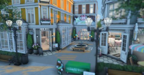 Youth Shopping Center | Chibi Plumbobs Sims Shopping Center, Sims 4 Shopping Center, Sims 4 House Building, Youth Center, Sims 4 Mm Cc, Sims Ideas, Save File, Reading Area, Sims Four