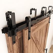 Curtain Doors, Sheet Rock Walls, Shop Apartment, Bypass Barn Door Hardware, Bypass Barn Door, Wood Curtain, Barn Door Track, Track Roller, Pantry Doors