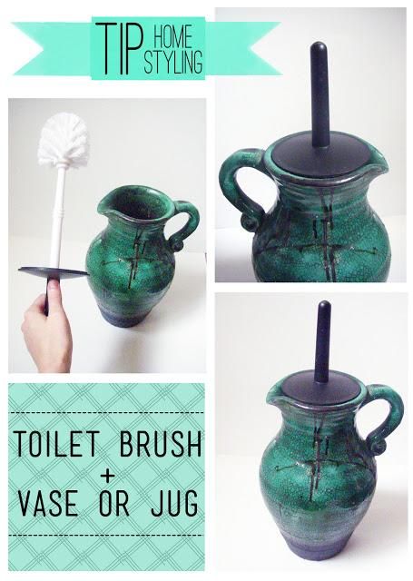 Easy DIY Bathroom Organizers Bathroom Organizers, Toilet Brush Holder, Modern Vases, Diy Toilet, Ideas Hogar, Vintage Display, Calla Lilies, Toilet Brush, Brush Holder