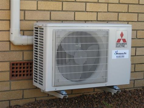 Mitsubishi Air Conditioner, Smooth Concrete, Air Conditioners, Concrete Floors, Air Conditioner, Box Fan, Drain, Piping, Plumbing