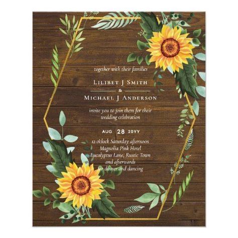 Sage And Sunflower Wedding, Sunflower Wedding Invites, Wedding Flyers, Rustic Sunflower Wedding, Elegant Wedding Stationery, Sunflower Themed Wedding, Sunflower Wedding Invitations, Budget Wedding Invitations, Sage Wedding