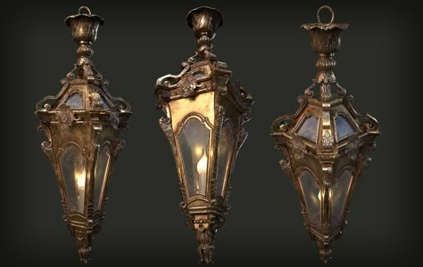 ArtStation - Lantern Fantasy Lamp, Blender Room, Lantern Aesthetic, Lantern Art, Steampunk Christmas, Indie Game Art, Antique Lanterns, Props Art, Fantasy Props