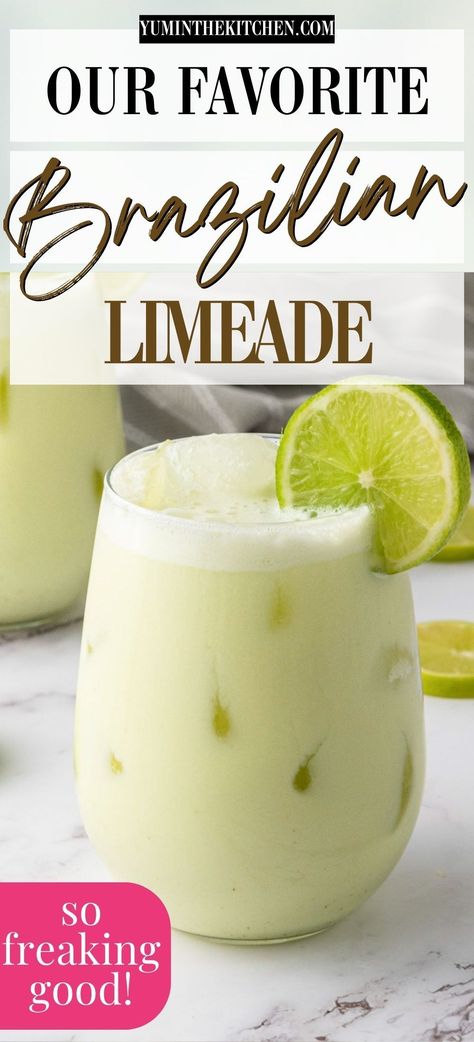 Quench your thirst with this ultimate summer drink recipe! Our Brazilian Limeade is more than just a lime drink; it's a blend of zesty lime juice with creamy condensed milk or coconut milk, offering a refreshing yet creamy taste sensation. Easy to whip up, it's the perfect companion for your summer adventures, promising a healthy, delicious indulgence. Its one of our favorite lime drink recipes! Brazilian Limeade, Summer Drink Recipe, Brazilian Lemonade, Sweetened Condensed Milk Recipes, Limeade Recipe, Lime Drinks, Sweet Condensed Milk, 4 Ingredient Recipes, Condensed Milk Recipes