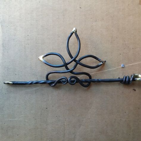 Blacksmith Hair Pin, Metal Work, Work Ideas, Hair Pin, Blacksmithing, Metal Working, Hair Pins, Career, Hair