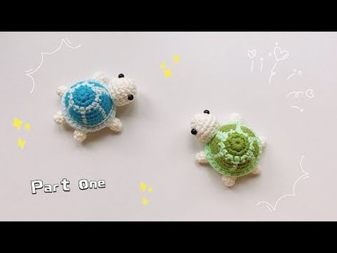 Part one-How to Crochet a Turtle Amigurumi For Beginners🐢 Keychain Crochet Tutorial - YouTube Crochet A Turtle, Crochet Turtle Keychain, Land Turtle, Turtle Amigurumi, Land Turtles, Mini Turtle, Turtle Crochet, Amigurumi For Beginners, Turtle Keychain