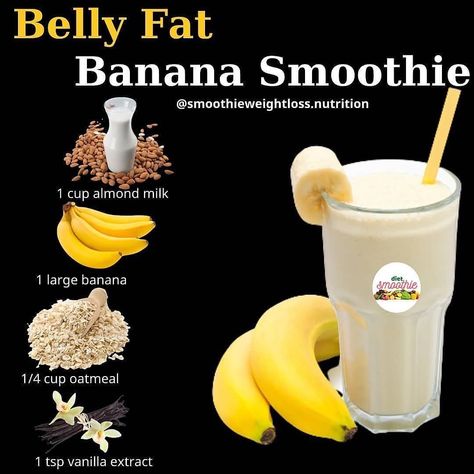 Fat Burning Smoothie Recipes, Fruit Smoothie Recipes Healthy, Protein Shake Smoothie, Easy Healthy Smoothies, Smoothie Recipes Healthy Breakfast, Banana Smoothie Recipe, Smoothie Drink Recipes, Fat Burning Smoothies, Healthy Drinks Smoothies