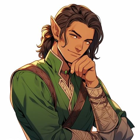 Modern Elf Character Design, Fae Inspired Tattoos, Elf Dnd Character Male, Dnd Half Elf Male, Half Elf Male Character Design, Elf Male Character Design, Human Dnd Character, Dnd Elf Male, Elf Ranger Male