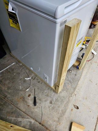 Cheap, Easy, DIY Chest Freezer to Cold Plunge : 8 Steps (with Pictures) - Instructables Diy Chest Freezer Ice Bath, Freezer Chest Cover Up, Deep Freezer Table, Keezer Ideas Chest Freezer, Deep Freezer Cold Plunge, Deep Freezer Ice Bath, Old Freezer Ideas Repurpose, Diy Deep Freezer Cover Ideas, Diy Cold Plunge Tub Freezer