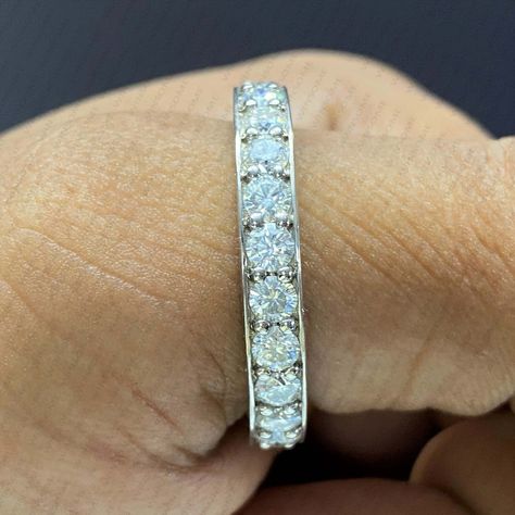 Round Cut VVS1 Moissanite Anniversary Band, Dainty Engagement Wedding Band, Moissanite Women Stacking Ring,14K White Gold Full Eternity Band Available On Etsy https://www.etsy.com/in-en/listing/1731996074/round-cut-vvs1-moissanite-anniversary?ref=listing_published_alert Stone Details: Main Stone Size: Round Moissanite Cut: Excellent Color: DEF Clarity: VVS1 Mohs Hardness: 9.25 Setting: Prong Style: Eternity Certification: IGLA Metal: Sterling Silver/Gold/Platinum Hallmark: 925/10/14k/950PT... Moissanite Anniversary Band, Dainty Engagement, Round Moissanite, Anniversary Bands, Eternity Band, Stacking Ring, Gold Platinum, Engagement Wedding, Eternity Bands