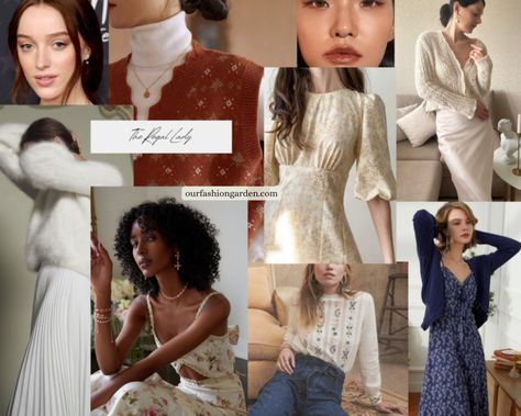 The Regal Lady – Classic, Ingenue and Angelic Essence Blend - Our Fashion Garden Angelic Essence, Kibbe Romantic, Soft Dramatic, Dramatic Classic, Boho Style Outfits, Soft Classic, Style Change, Cool Suits, Classic Elegance