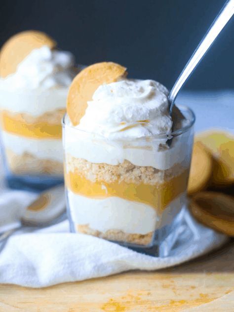 No-bake Lemon Cheesecake Parfaits | Brown Sugar Food Blog Philadelphia Lemon Cheesecake, Best Lemon Cheesecake Recipe, Easy No Bake Lemon Cheesecake, Basic Cheesecake Recipe, Simple Cheesecake, Basic Cheesecake, Cheesecake Parfait, Lemon Cream Cheese Bars, No Bake Lemon