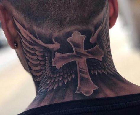 Neck And Throat Tattoos Men, Full Neck Tattoo For Guys, Back Of Neck Tattoo Men, Chest Neck Tattoo, Sacred Geometry Tattoos, Tattoos Owl, Tattoos Feather, Tattoos Lion, Front Neck Tattoo