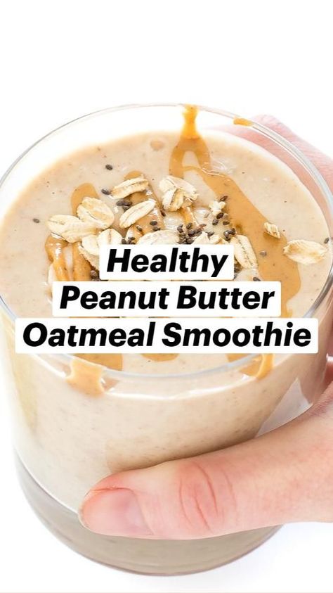 Oatmeal Protein Smoothie Recipes, Oat Shake Smoothie Recipes, Oatmeal Shakes Healthy, Smoothie Oats Recipes, Protien Smoothies Simple, Protein Shake With Oatmeal, Breakfast Oatmeal Smoothie, Oatmeal Breakfast Shakes, Vegan Shakes Meal Replacements