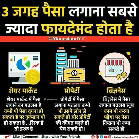 Share Market Quotes Hindi, Share Market Tips India Hindi, Business Ideas India, Business Ideas In Hindi, Business Hindi, Motivation Education, Positive Business Quotes, Motvational Quotes, Property Business