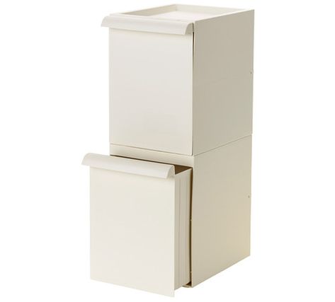 stackable+trash+bins | IKEA Retur Stackable Recycling Bins Recycling Bin Ideas Small Spaces, Indoor Recycling Bin Ideas Small Spaces, Indoor Recycling Bins, Garbage Can Storage, Recycling Storage, Recycling Station, Garage Organization Diy, Pantry Closet, Small Space Storage