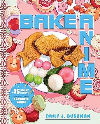 Now you can make your favorite anime desserts right at home with Bake Anime, including recipes from: 

-Nerikiri from Cardcaptor Sakura: Clear Card

-Ohagi from Demon Slayer

-Pocket Monster Swiss Roll from Pokémon

-Japanese Strawberry Shortcake from Ouran High Host Club

-Queen’s Tart from Shokugeki no Soma: Food Wars!

-Soot Ball Brigadeiros from Spirited Away

-And many more! Penguin Snacks, Japanese Strawberry Shortcake, Cooking Hobby, Kawaii Logo, Emily J, Tasty Desserts, Food Wars, Favorite Cookbooks, Host Club