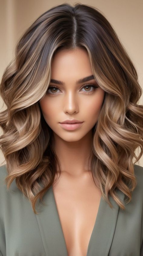 #HairTransformation#shortHair#TrendingNow Light Brown Hairstyles, Balayage Ideas, Rambut Brunette, Hair Highlight, Brunette Hair With Highlights, Brown Hair Balayage, Brown Balayage, Super Hair, Hair Color Highlights