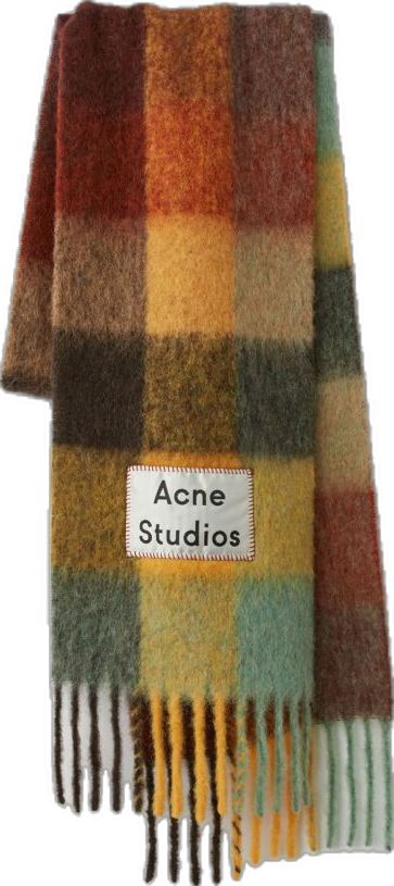 Holiday Reading List, Acne Studios Scarf, Sagittarius Season, Warm Scarves, Scorpio Season, Alpaca Scarf, Fluffy Coat, Checked Scarf, Green Scarf