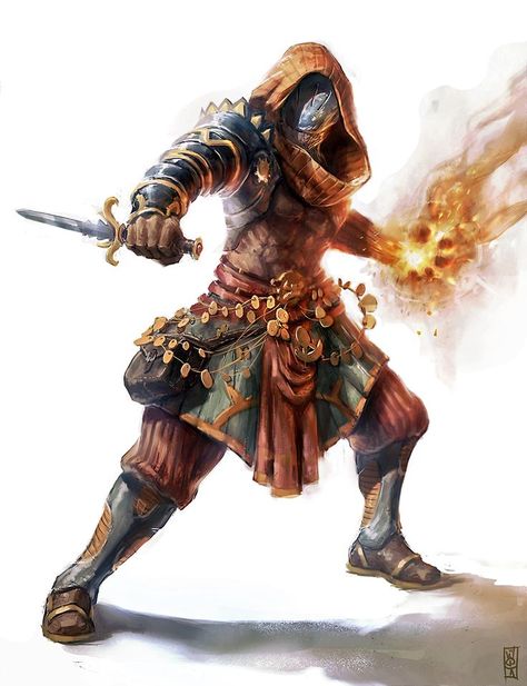 Fire mage by BGK-Bengiskhan dagger armor hood warforged | NOT OUR ART - Please click artwork for source | WRITING INSPIRATION for Dungeons and Dragons DND Pathfinder PFRPG Warhammer 40k Star Wars Shadowrun Call of Cthulhu and other d20 roleplaying fantasy science fiction scifi horror location equipment monster character game design | Create your own RPG Books w/ www.rpgbard.com: Fire Mage, Heroic Fantasy, Fantasy Armor, High Fantasy, Fantasy Warrior, Arte Fantasy, Fantasy Rpg, Medieval Fantasy, Dnd Characters