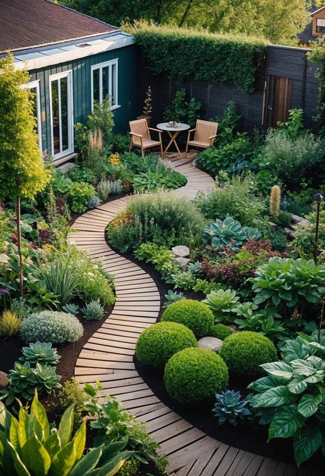 37 Adorable Small Garden Ideas for Your Tiny Oasis 66 Lush Garden Backyard, Minimalist Backyard Landscaping, Small Back Garden Landscaping, Small Garden Design Ideas Layout, Minimalist Garden Design, Garden Ideas For Small Spaces, Walkway Designs, Tiny Garden Ideas, Urban Garden Design