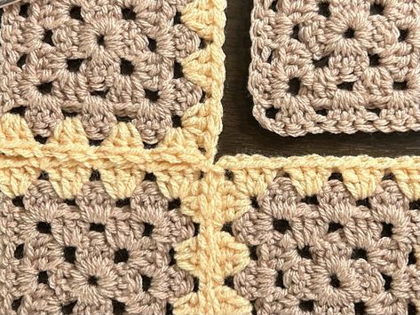 How to Join Granny Squares With One Long Continuous Row - Change Path Crochet Joining Granny Squares Crochet Video Tutorials, Connecting Granny Squares, Join Granny Squares, Make A Granny Square, Joining Crochet Squares, Granny Square Slippers, Granny Square Pattern Free, Joining Granny Squares, Easy Granny Square