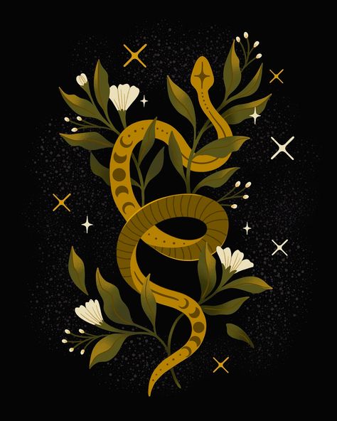 Serpents & Sparkles 🐍✨ I think this would make such a rad shirt, what do you think?! Spoiler alert it’s been licensed on something else, can you guess the product? Challenge Hosts @roymeister @jessmillerdraws @heatherslettering @jenprocreates @heyalissandra #halloweenartwork #spookyszn #snakeart #serpent #spookyart #spookyaesthetic #halloweenspirit #artlicensing #surfacedesigner Guess The Product, October Decorations, Snake Art, Halloween Artwork, Year Of The Snake, Hand Lettering Quotes, Spoiler Alert, Whimsical Illustration, Art Licensing