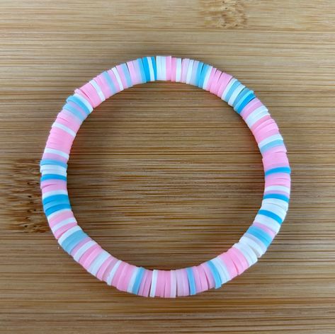 Cotton Candy Clay Bead Bracelet, Bracelet Making Inspiration, Diy Bracelet Ideas With Beads, Bracelet Ideas With Beads, Ideas With Beads, Bracelet Combos, Diy Bracelet Ideas, Handmade Jewelry Display, Clay Bead Ideas