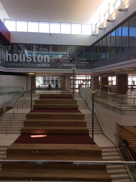 Student Progress Center University Of Houston Aesthetic, Aesthetic Houston, Houston University, Law Life, Campus Aesthetic, College Vision Board, Vacation Pics, Houston Street, Student Center