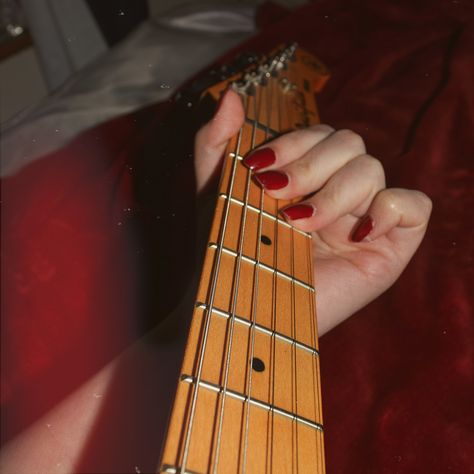 Rockstar gf aesthetic guitar pacifica rockstar aesthetic Red Band Aesthetic, Band Guitarist Aesthetic, Red Rockstar Aesthetic, Girl Guitar Aesthetic, Soft Rock Aesthetic, Red Guitar Aesthetic, Girl Band Aesthetic, Marlene Mckinnon Aesthetic, Kat Stratford