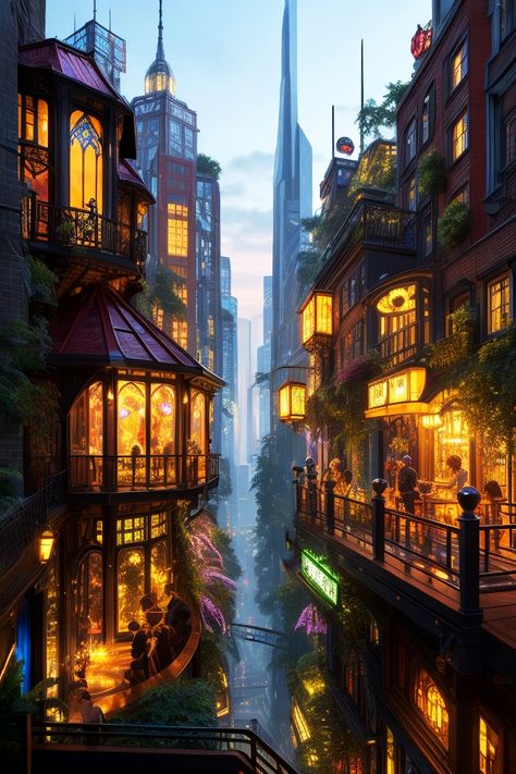 Fantasy Shopping District, Urban Fantasy Setting, Anime Architecture, Astral Realm, Academia School, Wattpad Background, Arte Ninja, Luxury Exterior, Fantasy Shop