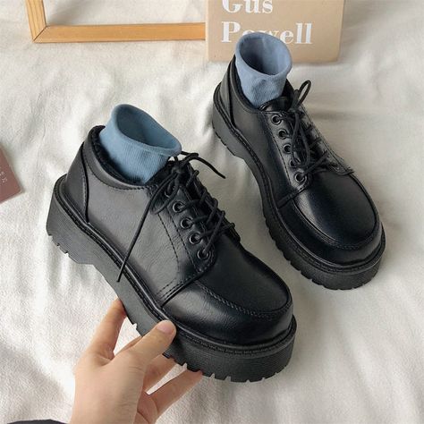 Girls Uniform Shoes, Comfortable Leather Shoes, Uniform Shoes, Mary Jane Shoes Black, Vintage Shoes Women, School Uniform Shoes, Oxford Platform Shoes, Black Oxford Shoes, Mary Jane Platform Shoes