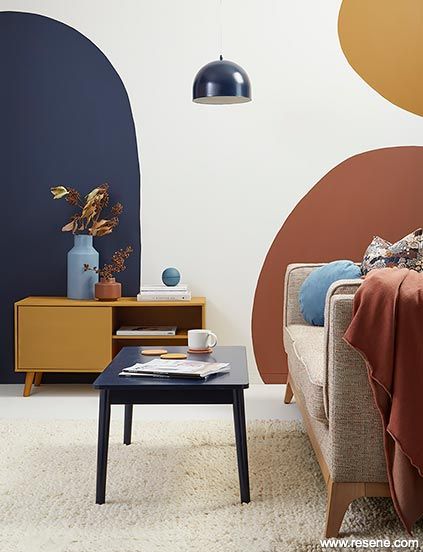 Curved Painted Wall, Resene Colours, Freedom Furniture, Painted Coffee Tables, Timeless Interior, Colour Inspiration, Blackpool, Small Wall, Colour Combinations