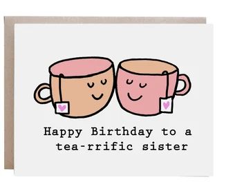 Happy Birthday Sister Funny, Birthday Card Sister, Happy Birthday Wishes For Him, Happy Birthday Sister Quotes, Sister Cards, Punny Cards, Creative Birthday Cards, Birthday Quotes For Daughter, Birthday Card Handmade