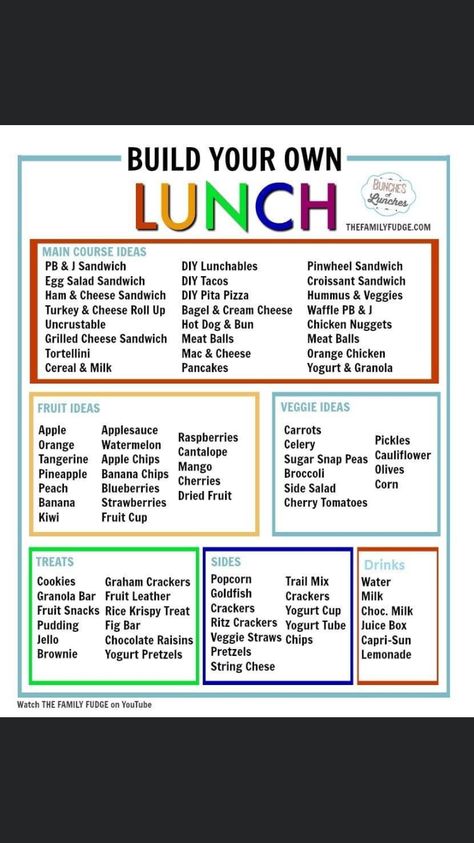 Things To Put In Your Lunch For School, Kids Summer Menu Ideas, Budget Friendly School Lunches, Homeschool Meal Prep, Weekly Lunch Menu For Kids, Grocery List For School Lunches, School Lunch Calendar, Summer Lunch Menu For Kids, Kids Summer Meal Plan