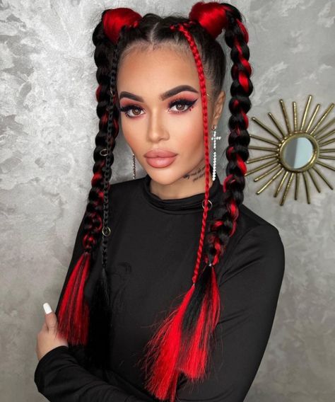 Festival Hair Ponytail, Edc Hair, Festival Hair Braids, Rave Hairstyles, Rave Braids, Festival Braids, Cornrow Ponytail, Coachella Outfits, Rave Hair