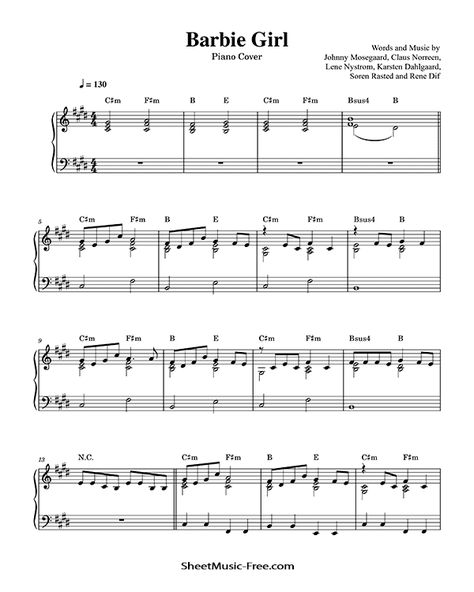 Barbie Girl Piano Sheet Aqua Barbie Piano Sheet Music, The Rose Piano Sheet Music, Viva La Vida Piano Sheet Music, Piano Sheet Music Pdf, Pink Panther Alto Sax Sheet Music, Right Here Waiting For You Piano Sheet, Queen Lyrics, Free Piano Sheets, The Beatles Yesterday