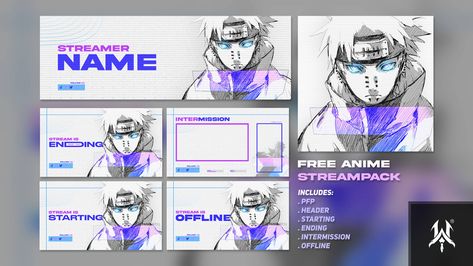 The post Anime Design Free Twitch Stream Pack PSD Template appeared first on PsFiles. Today, we have neat anime twitch gaming channel stream pack is a simple yet useful fully layered PSD resource that zMagnus Visuals decided to release and share with the freebie community. Happy downloading! File Info: Category: Streaming PSD Mode: RGB File Size: 1 MB Download file type: Zip file License: Free for personal and commercial […] The post Anime Design Free Twitch Stream Pack PSD Template appear Template Anime, Streaming Anime, Free Banner, Stream Overlay, Game Logo Design, Free Overlays, Twitch Stream, Design Photoshop, Logo Psd