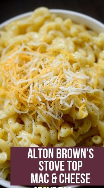 Stove Top Mac And Cheese, French Toast Sandwich, Stovetop Mac And Cheese, Brown Recipe, Weight Watchers Recipes, Alton Brown, Cooking Dishes, Mac N Cheese Recipe, Macaroni Cheese