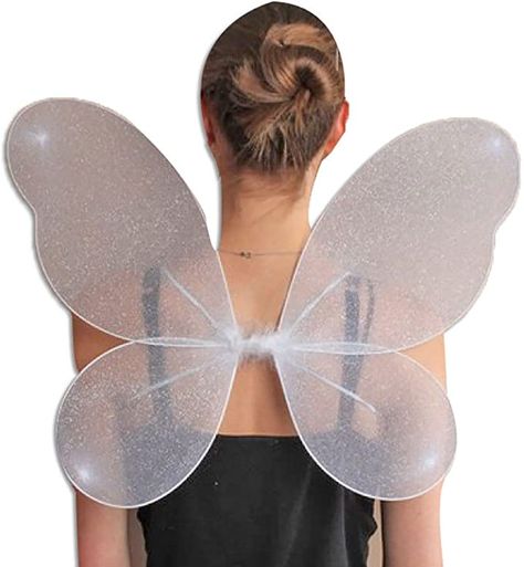 Amazon.com: Rimi Hanger Womens Net Fairy Wings With Silver Glitter Girls Fancy Dress Costume Accessory Pink One Size : Toys & Games Butterfly Fancy Dress, Hen Night Party, Fairy Wings Costume, Party Wings, Butterfly Fairy Wings, Girls Fancy Dress, Fancy Accessories, Glitter Crown, Hen Night