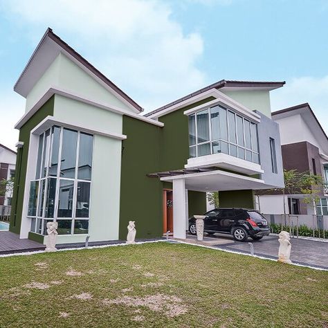 Exterior House Wall Painting Colours Tips & Ideas by Nippon Paint Malaysia Nippon Paint Wall Colour Exterior, Elegant House Exterior, Exterior Wall Paint, Home Wall Painting, Bedroom Purple, Elegant House, Best Exterior Paint, Nippon Paint, Exterior House Color