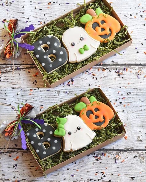 Decorated Halloween Cookies, Halloween Sugar Cookies Decorated, Halloween Cookies Decorated, Halloween Sugar Cookies, Sugar Frosting, Halloween Sweets, Halloween Baking, Sugar Cookie Designs, Fall Cookies